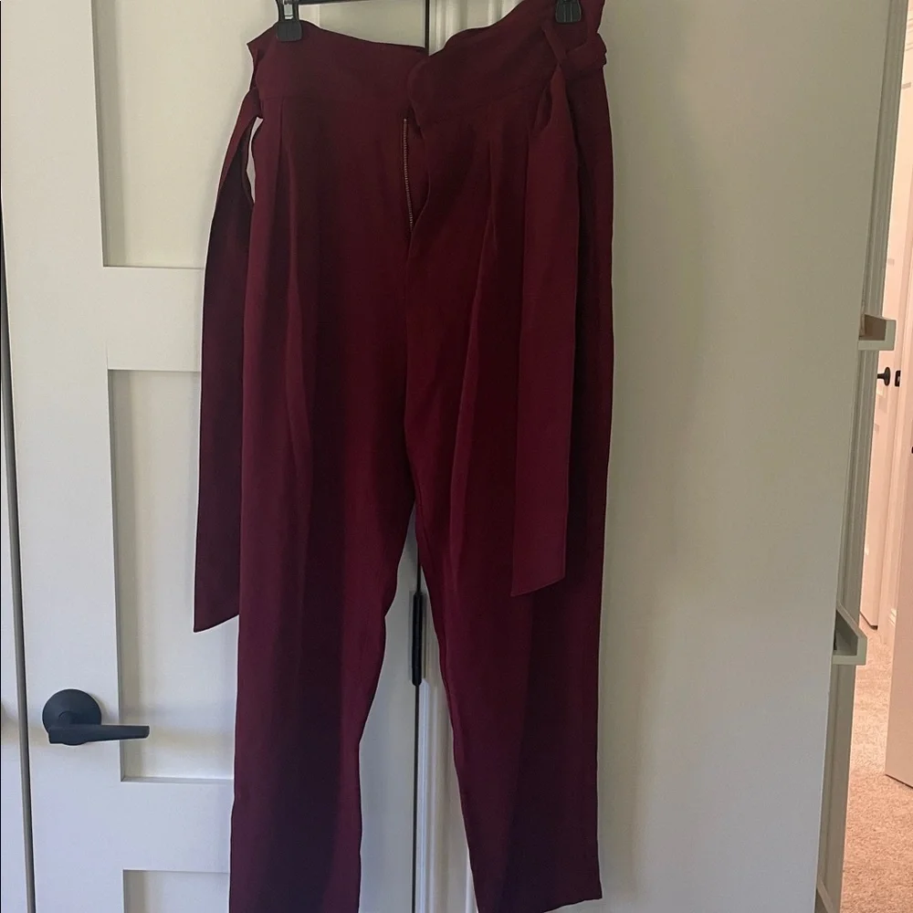 Sézane Austin Burgundy Trousers